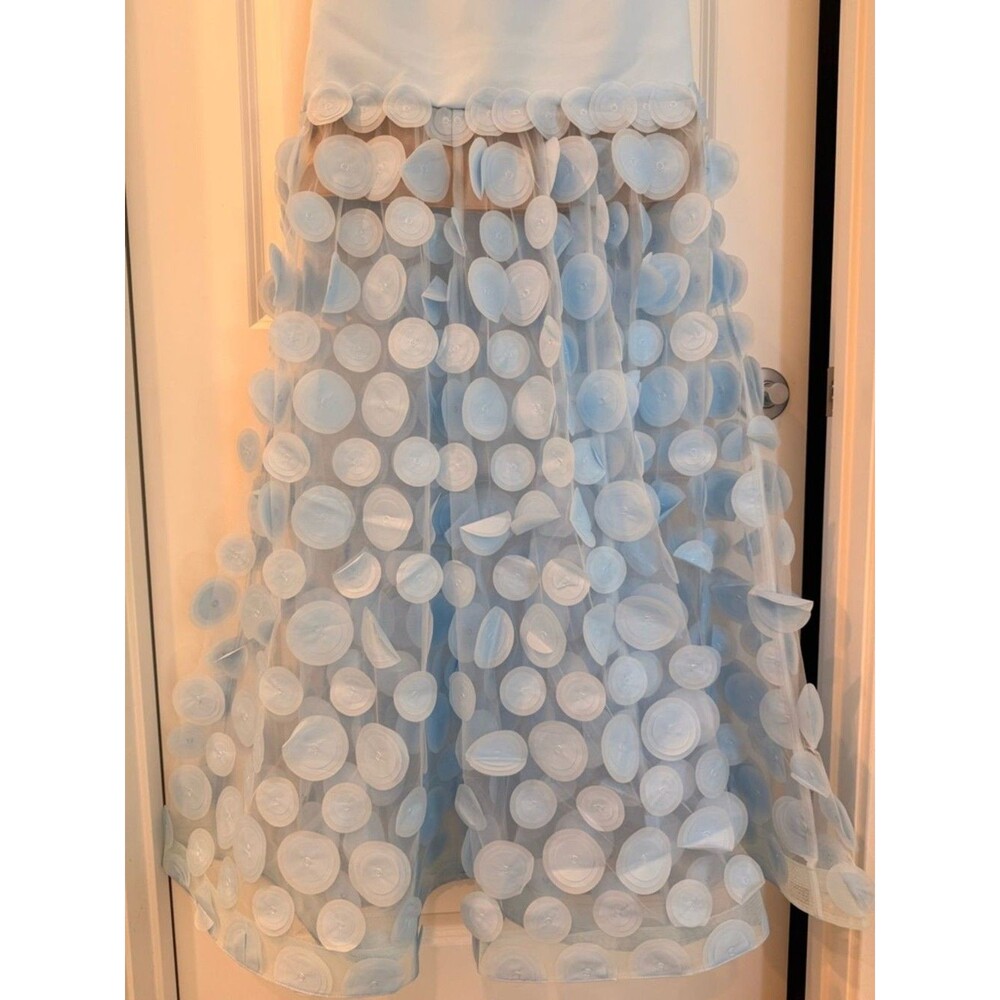 NEW BRONX AND BANCO Harper Strapless Powder Blue Gown with Appliqué, wedding - Picture 8 of 16
